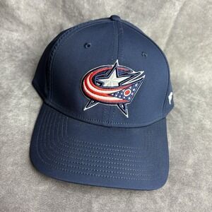 Columbus Blue Jackets Hat M/L Blue Stretch Flex NHL Fanatics‎ Hockey NEW